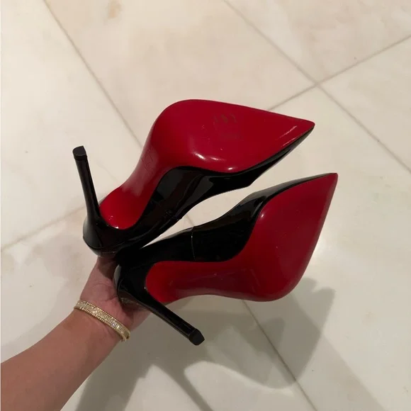 Christian Louboutin Glossy Black Heels - Picture 3 of 4